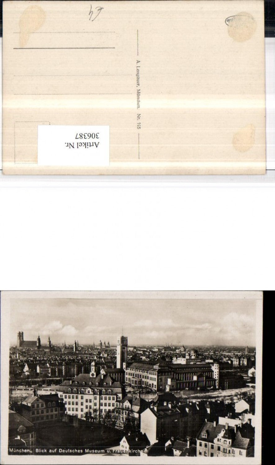 306387,München Teilansicht m. Deutschem Museum u. Frauenkirche
