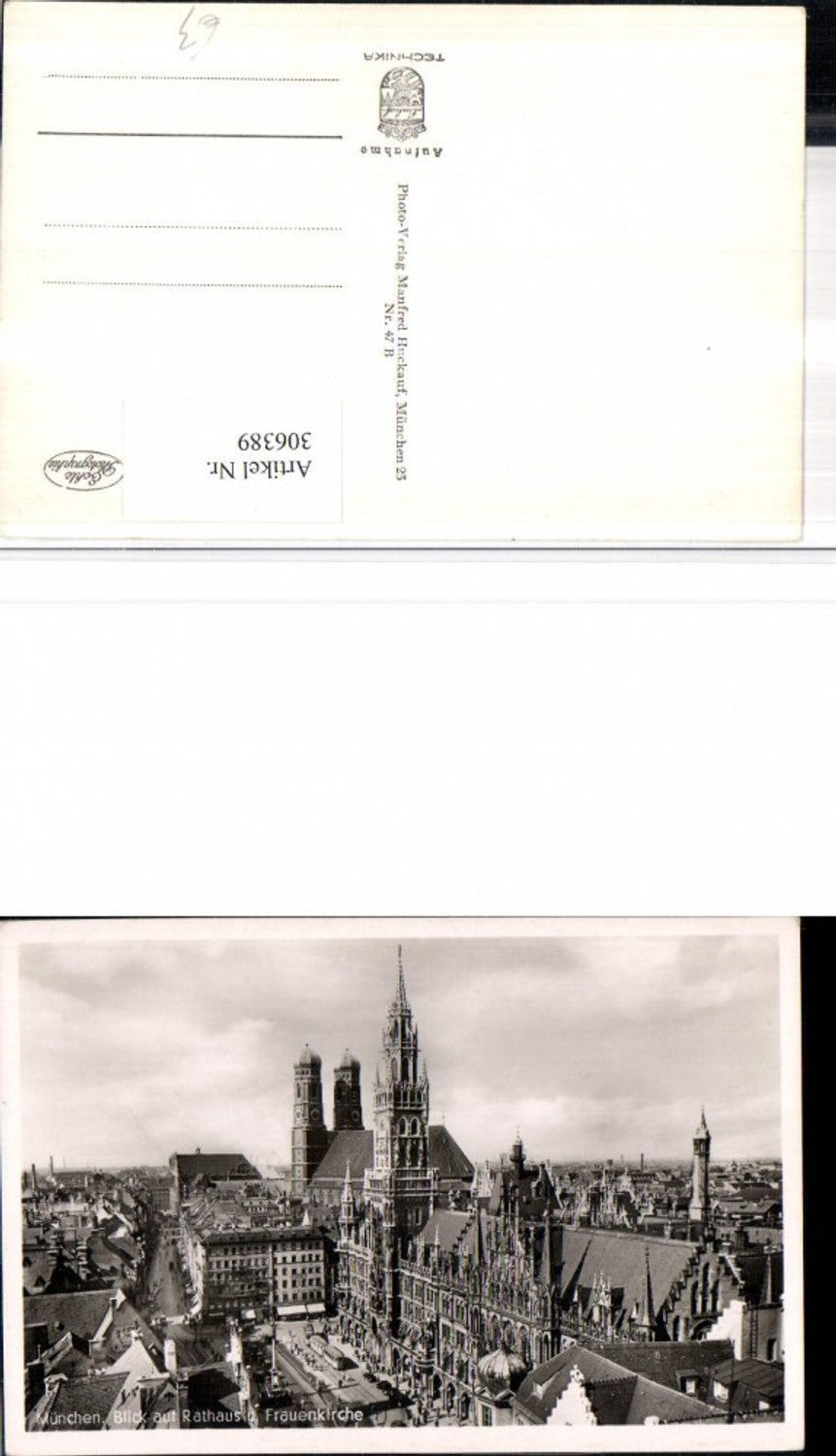 306389,München Teilansicht Rathaus u. Frauenkirche