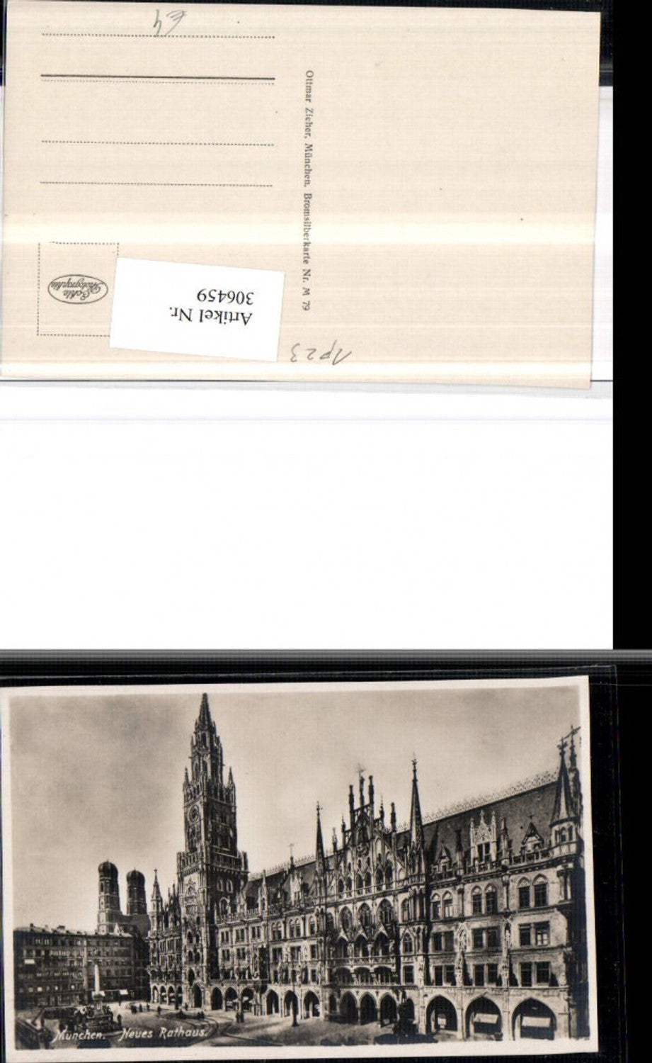 306459,München Rathaus m. Frauenkirche Türme