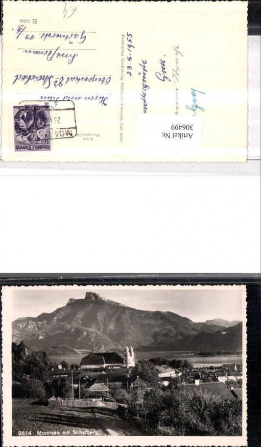 306499,Mondsee Kloster m. Schafberg Bergkulisse
