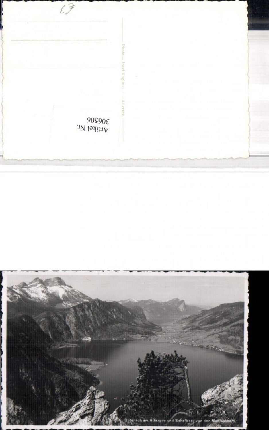 306506,Unterach am Attersee u. Schafberg von d. Madlschneid Bergkulisse