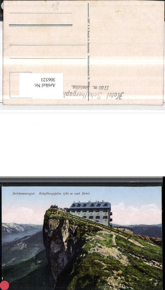 306521,Schafbergspitze u. Hotel b. St. Wolfgang pub F. E. Brandt 880