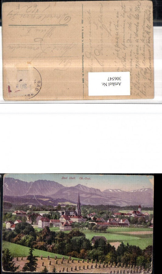 306547,Bad Hall Totale Bergkulisse pub F. E. Brandt 1389