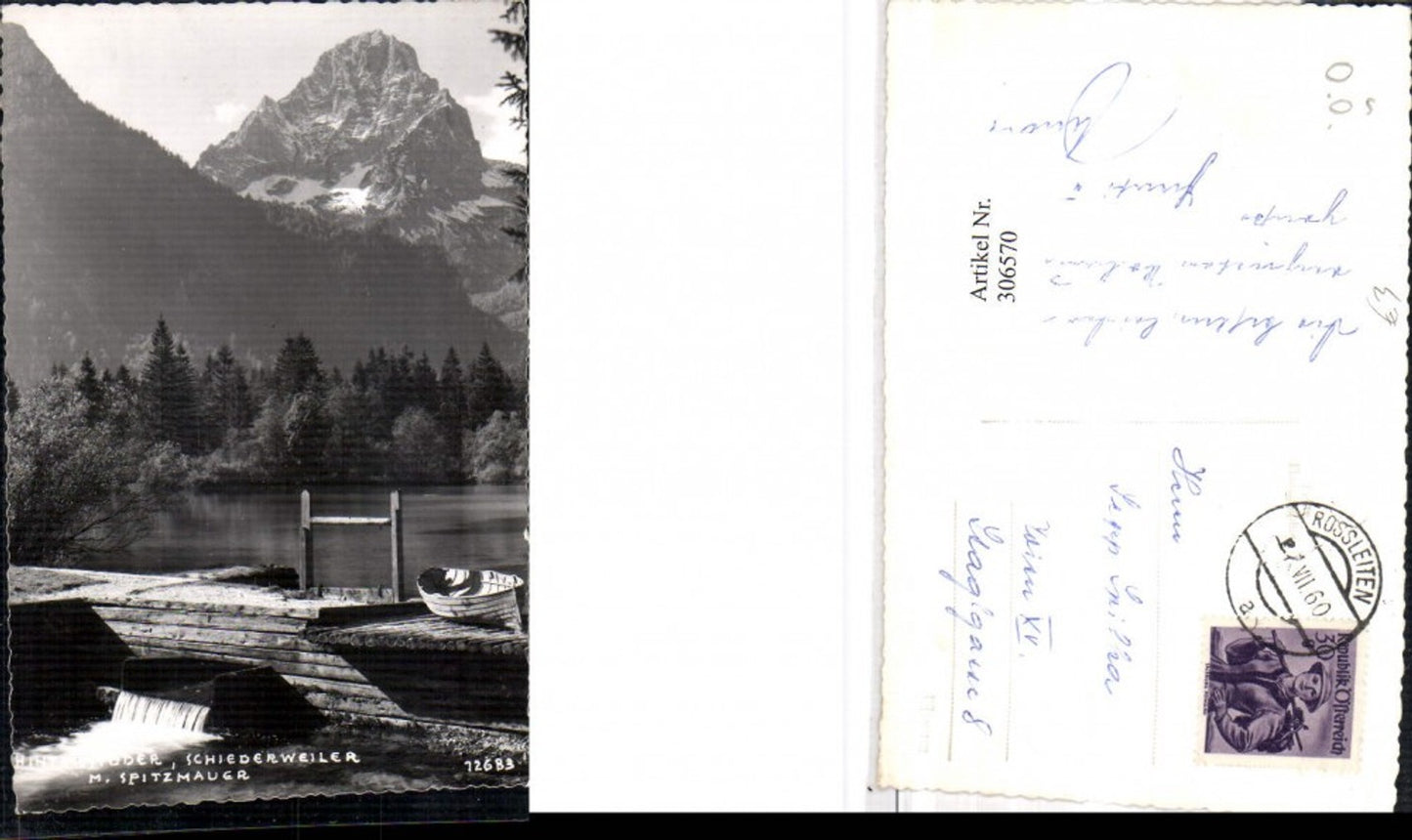 306570,Hinterstoder Schiederweiler m. Spitzmauer Bergkulisse