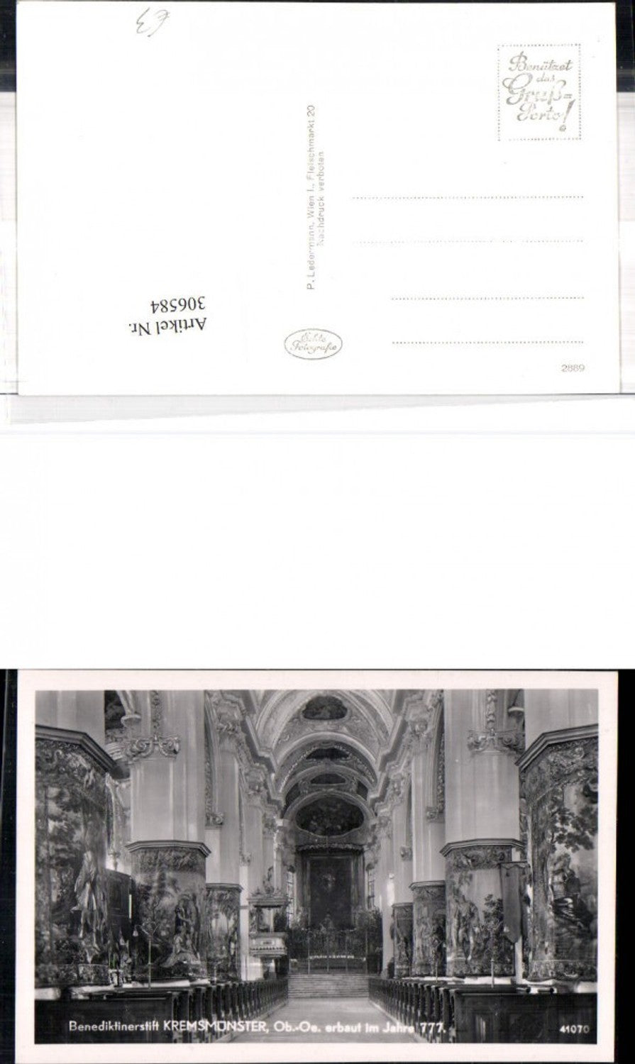 306584,Kremsmünster Benediktinerstift Kirche Innenansicht