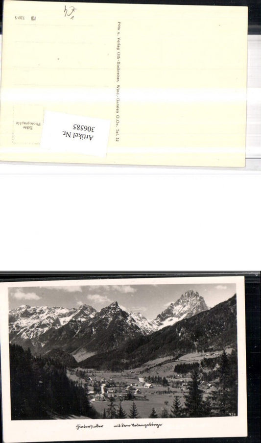 306585,Hinterstoder Totale m. d. Totengebirge Bergkulisse pub Foto Oth 725