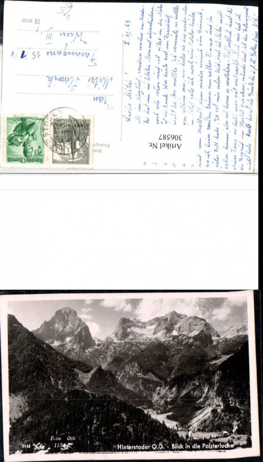 306587,Hinterstoder Blick in d. Polsterlucke Bergkulisse pub Foto Oth 1156