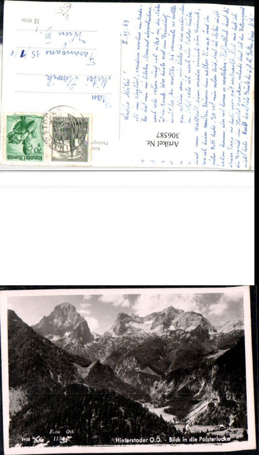 306587,Hinterstoder Blick in d. Polsterlucke Bergkulisse pub Foto Oth 1156