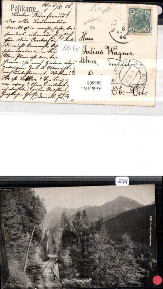 306608,Foto AK Hengstpass b. Rosenau Bergkulisse