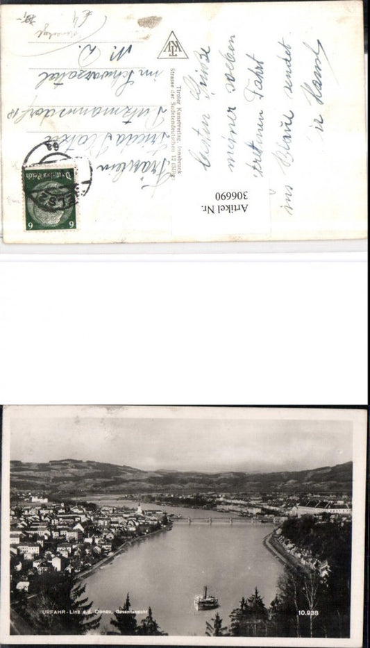 306690,Linz an d. Donau Urfahr Totale Fotomontage Dampfer