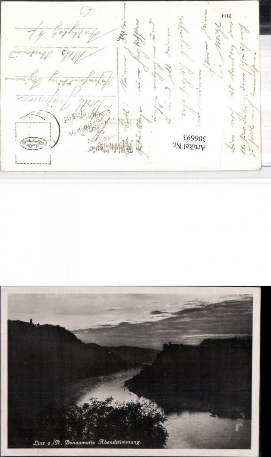 306693,Linz an d. Donau Donaumotiv Abendstimmung