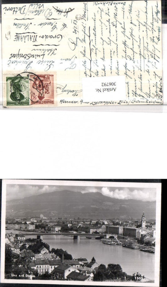 306792,Linz an d. Donau Totale Brücke