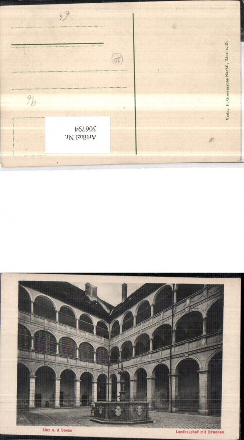 306794,Linz an d. Donau Landhaushof m. Brunnen Arkaden