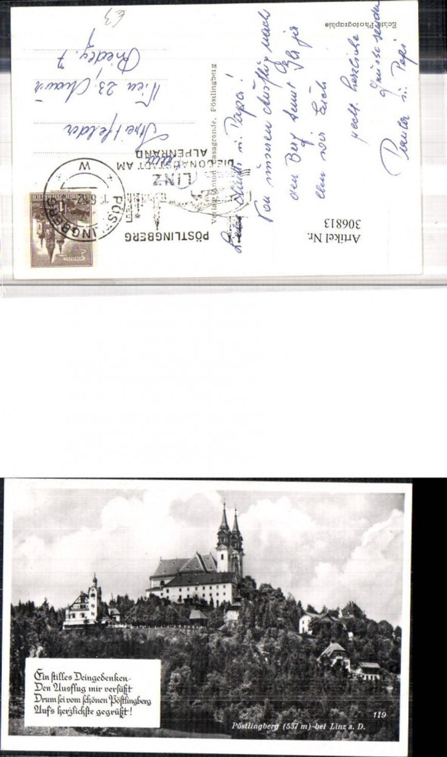 306813,Linz an d. Donau Pöstlingberg Kirche Spruch Text