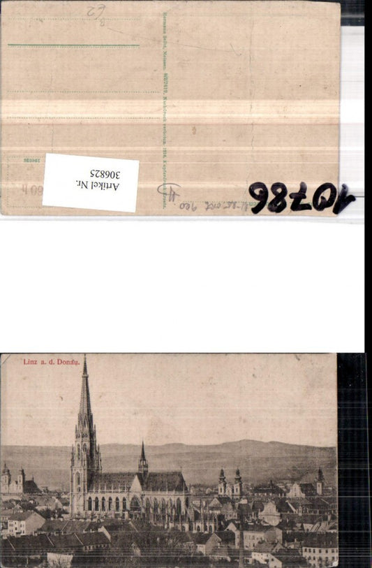 306825,Linz an d. Donau Teilansicht Dom Kirche