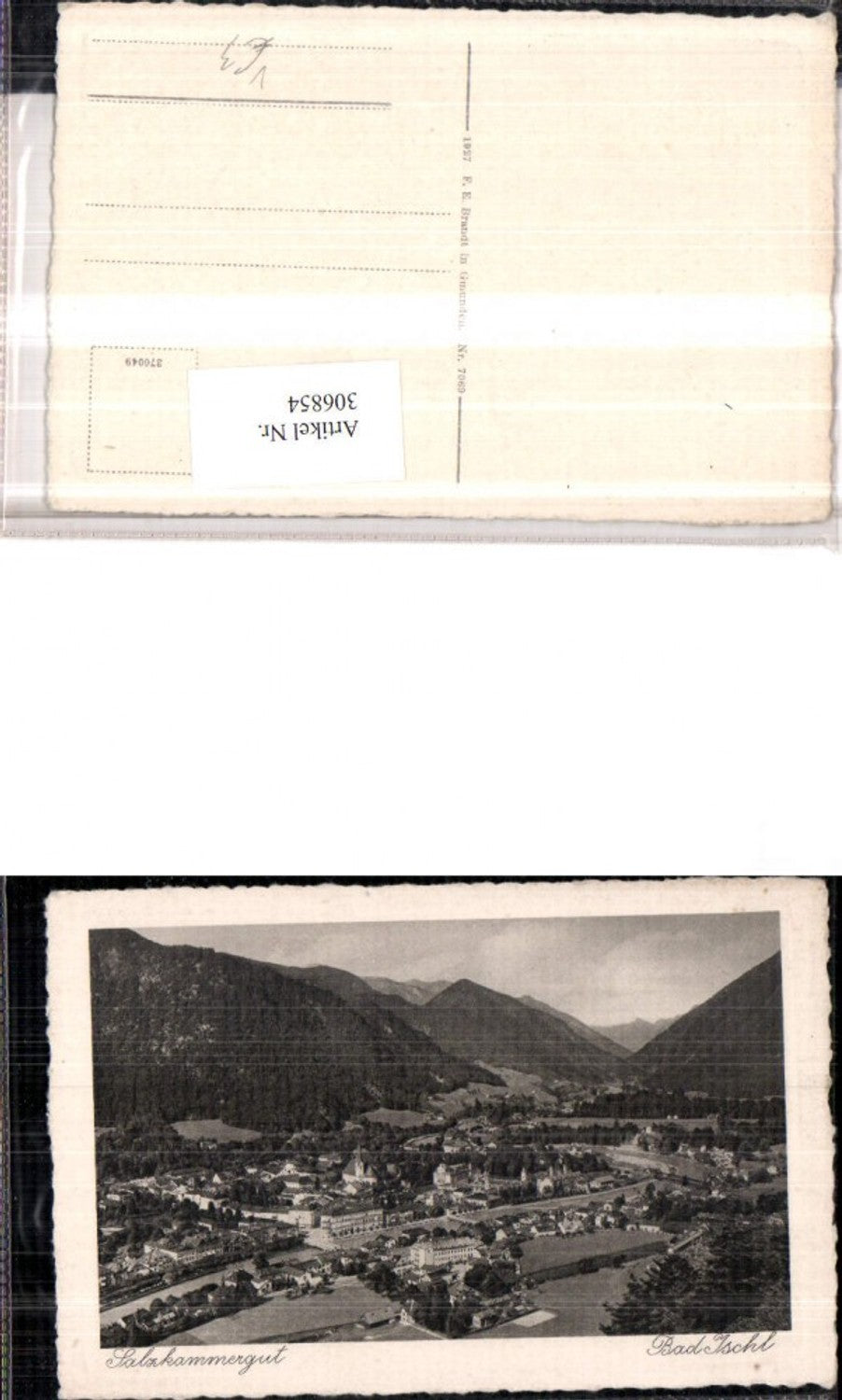 306854,Bad Ischl Totale Präge Passepartout pub F. E. Brandt 7069