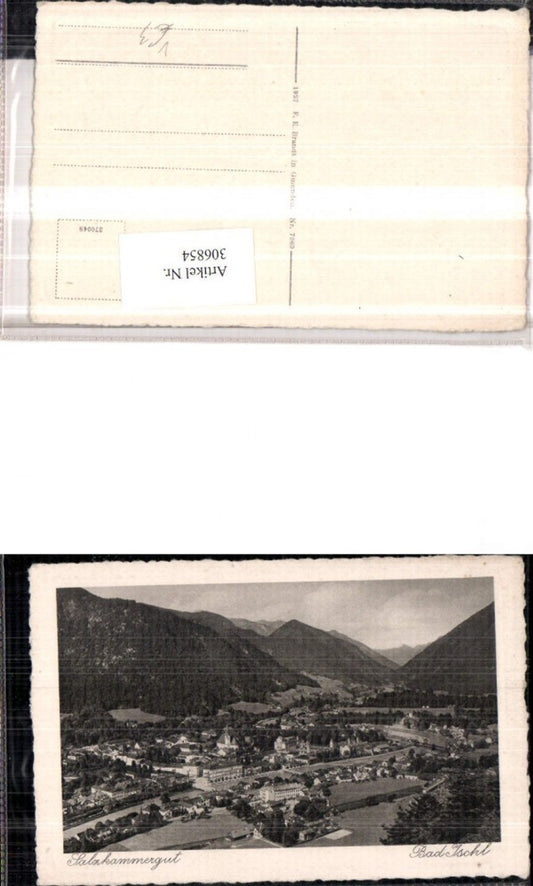 306854,Bad Ischl Totale Präge Passepartout pub F. E. Brandt 7069