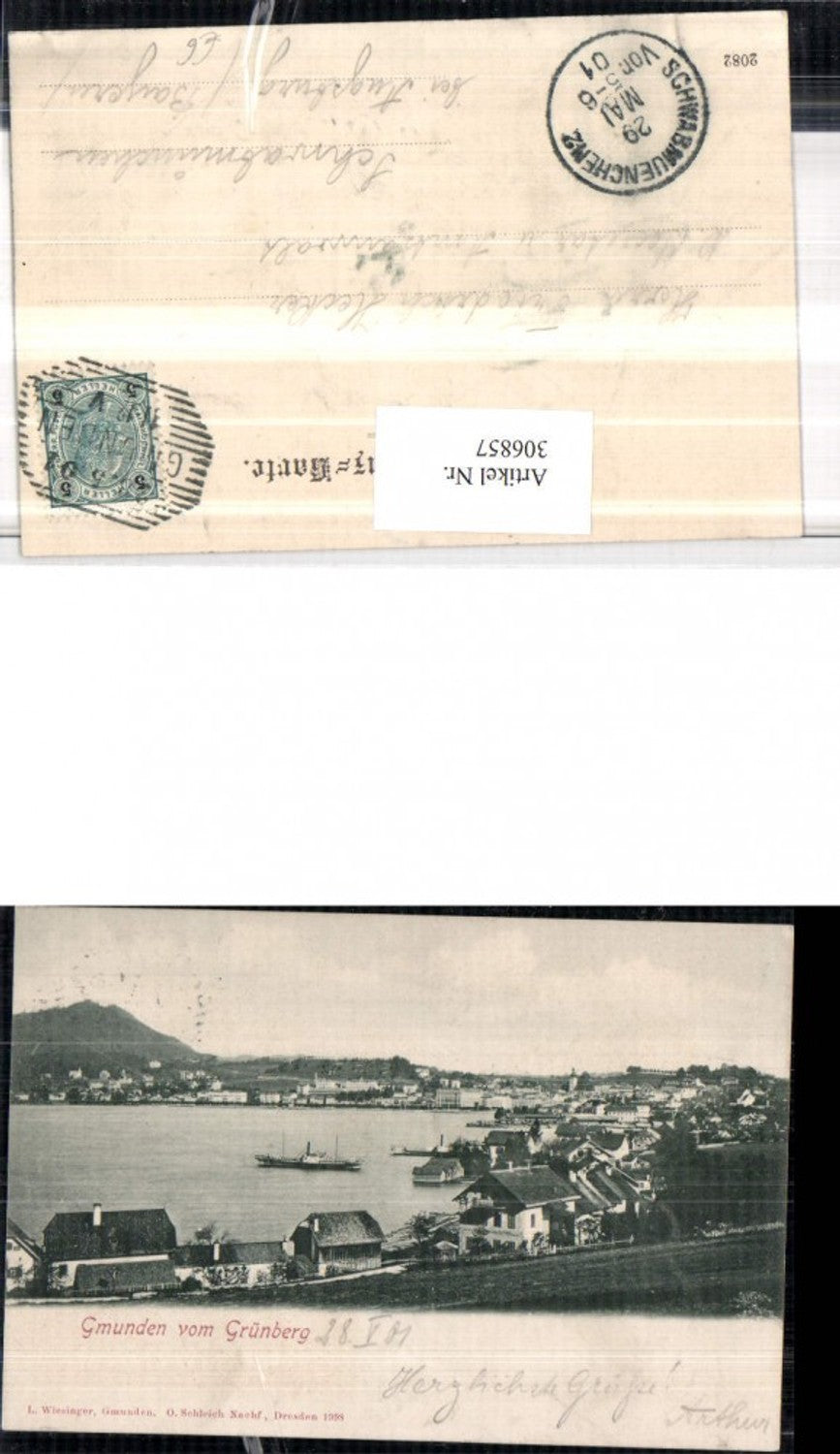 306857,Gmunden Totale vom Grünberg