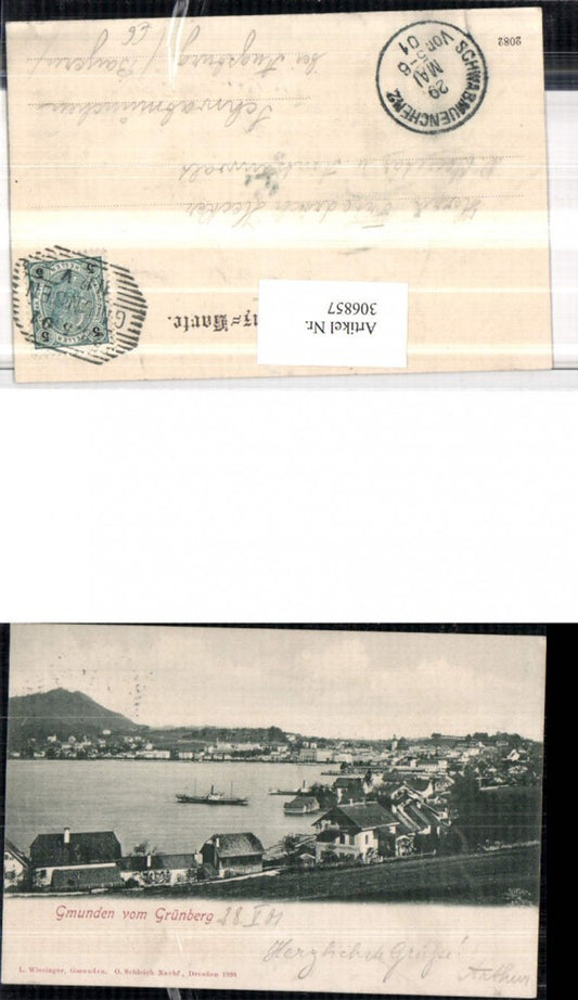 306857,Gmunden Totale vom Grünberg