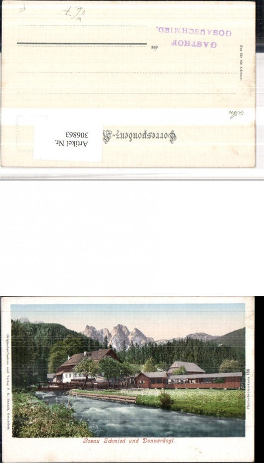 306863,Gosau Schmied u. Donnerkogel Bergkulisse pub F. E. Brandt 136