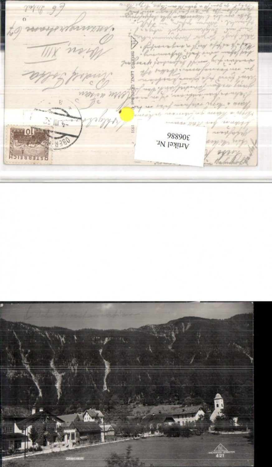 306886,Obertraun Teilansicht Detail