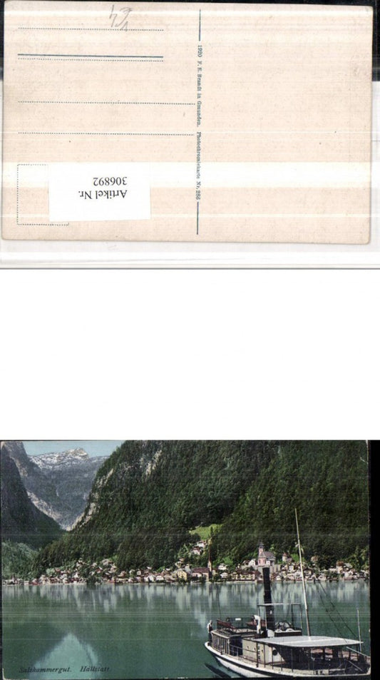 306892,Hallstatt Totale Dampfer pub F. E. Brandt 286
