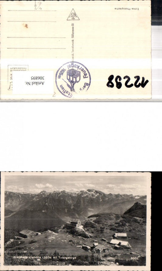 306895,Kranabethhütte Berghütte b. Ebensee m. Totengebirge Bergkulisse