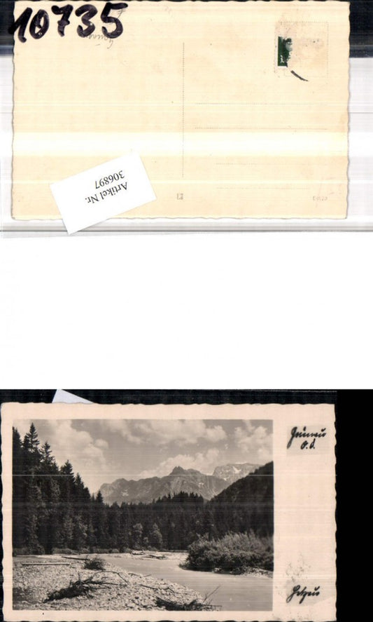 306897,Grünau Motiv Fluss Bergkulisse