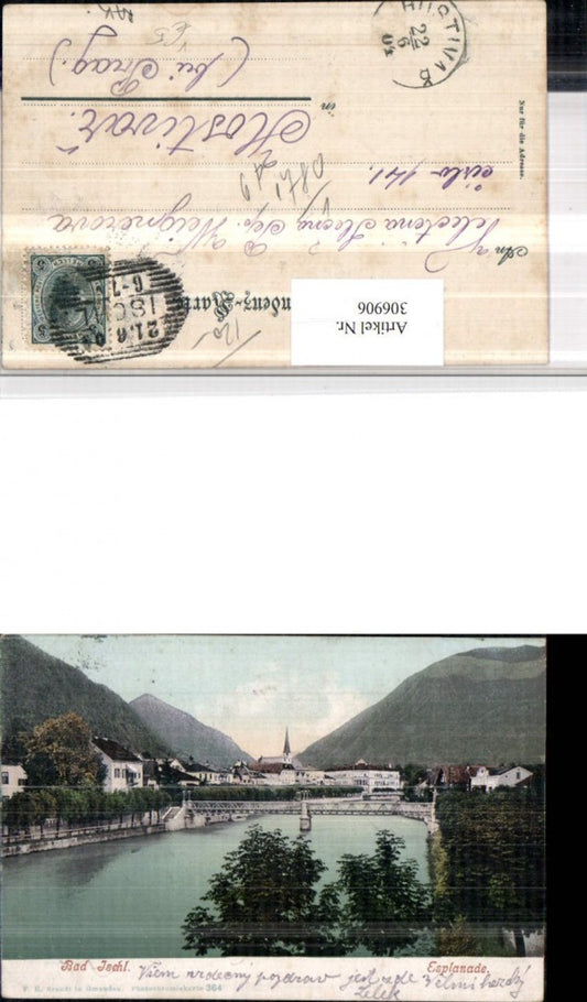306906,Bad Ischl Teilansicht Esplanade Brücke pub F. E. Brandt 364