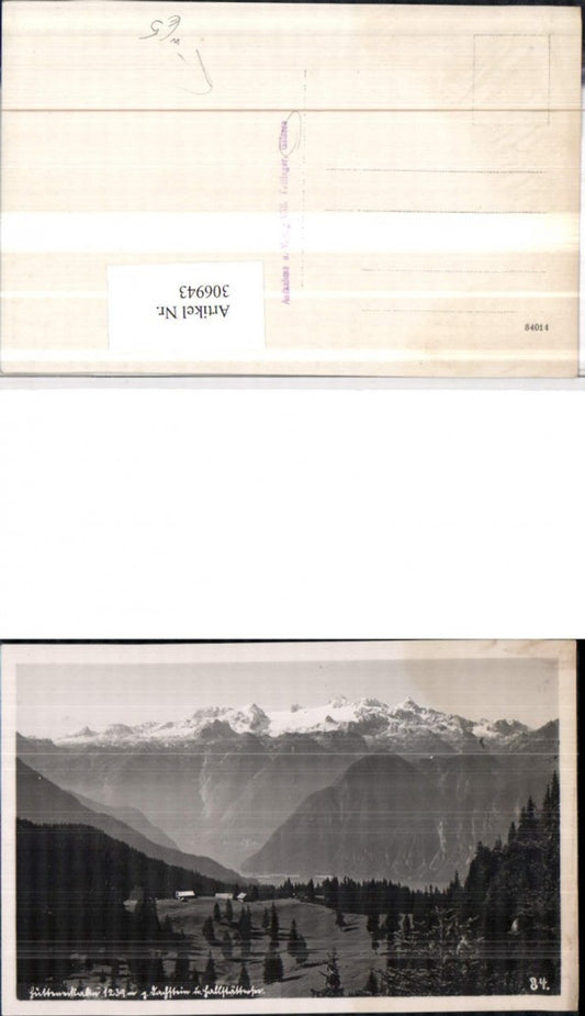 306943,Hütteneckalm b. Goisern geg. Dachstein u. Hallstättersee Bergkulisse