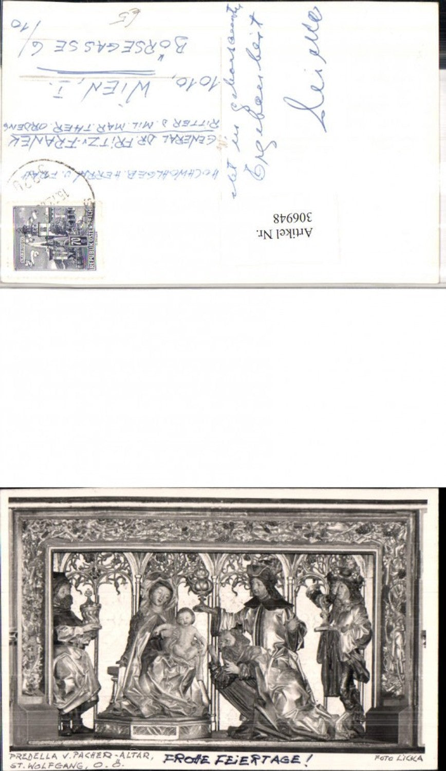 306948,St. Wolfgang Kirche Predella von Pacher-Altar Detailansicht