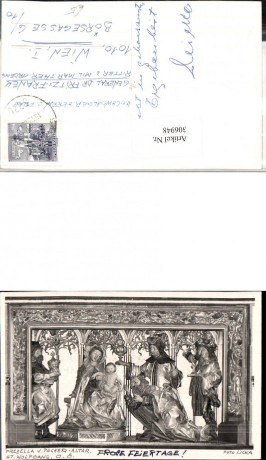 306948,St. Wolfgang Kirche Predella von Pacher-Altar Detailansicht