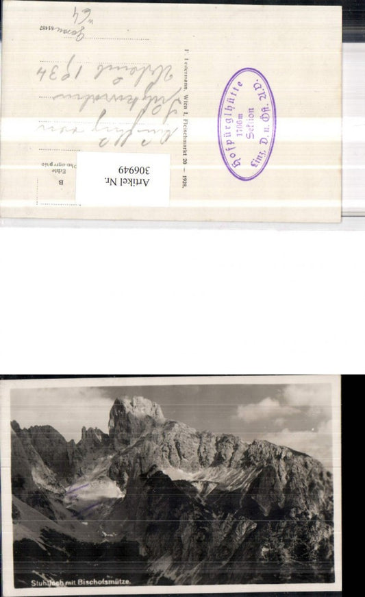 306949,Stuhljoch m. Bischofsmütze b. Gosau Bergkulisse