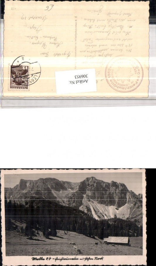 306953,Molln Feichtaueralm Almhütte m. Hohen Nock Bergkulisse