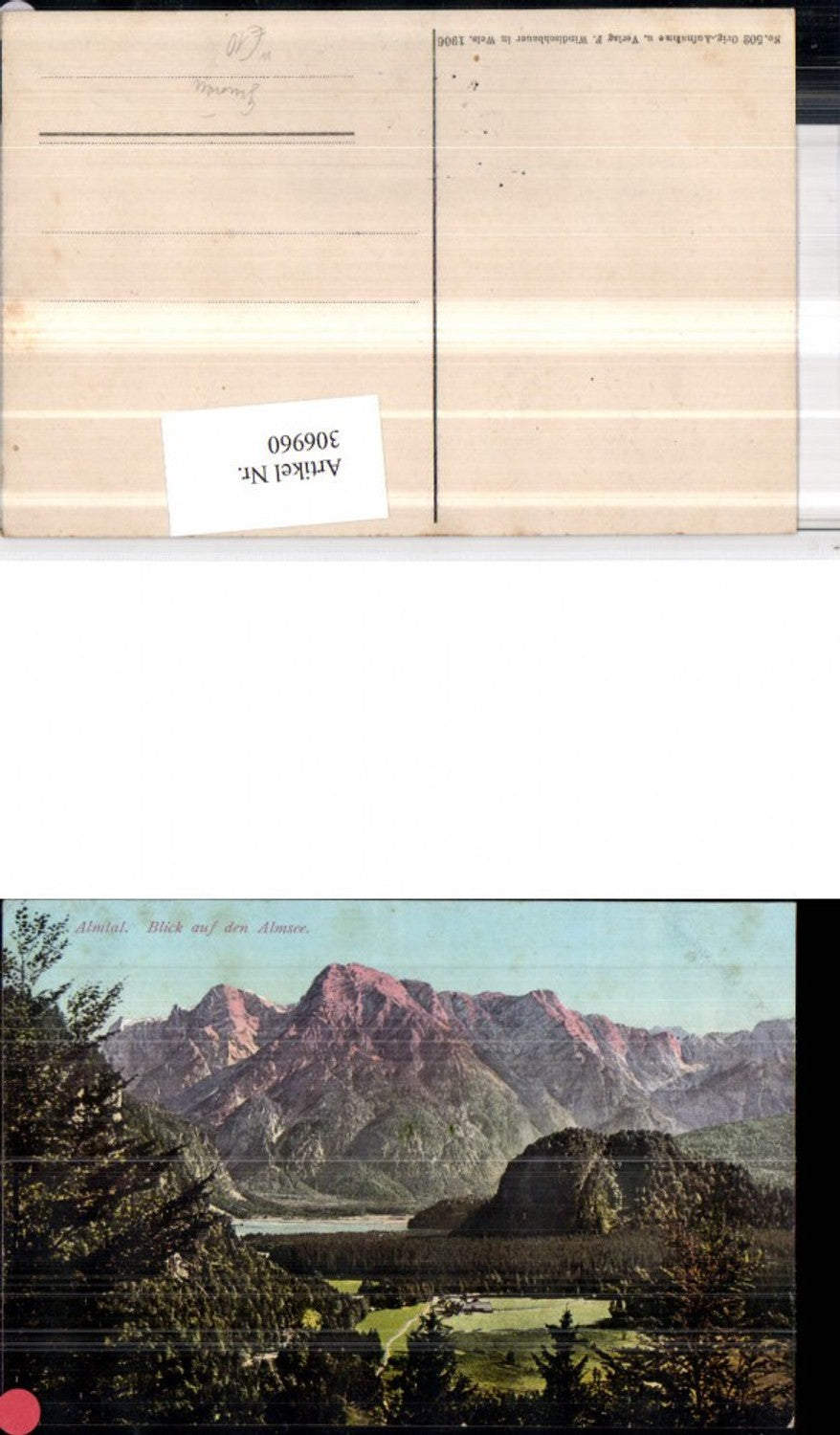 306960,Almtal b. Grünau Blick auf d. Almsee Bergkulisse