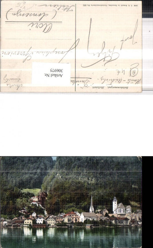 306975,Hallstatt Teilansicht Kirche pub F. E. Brandt 485