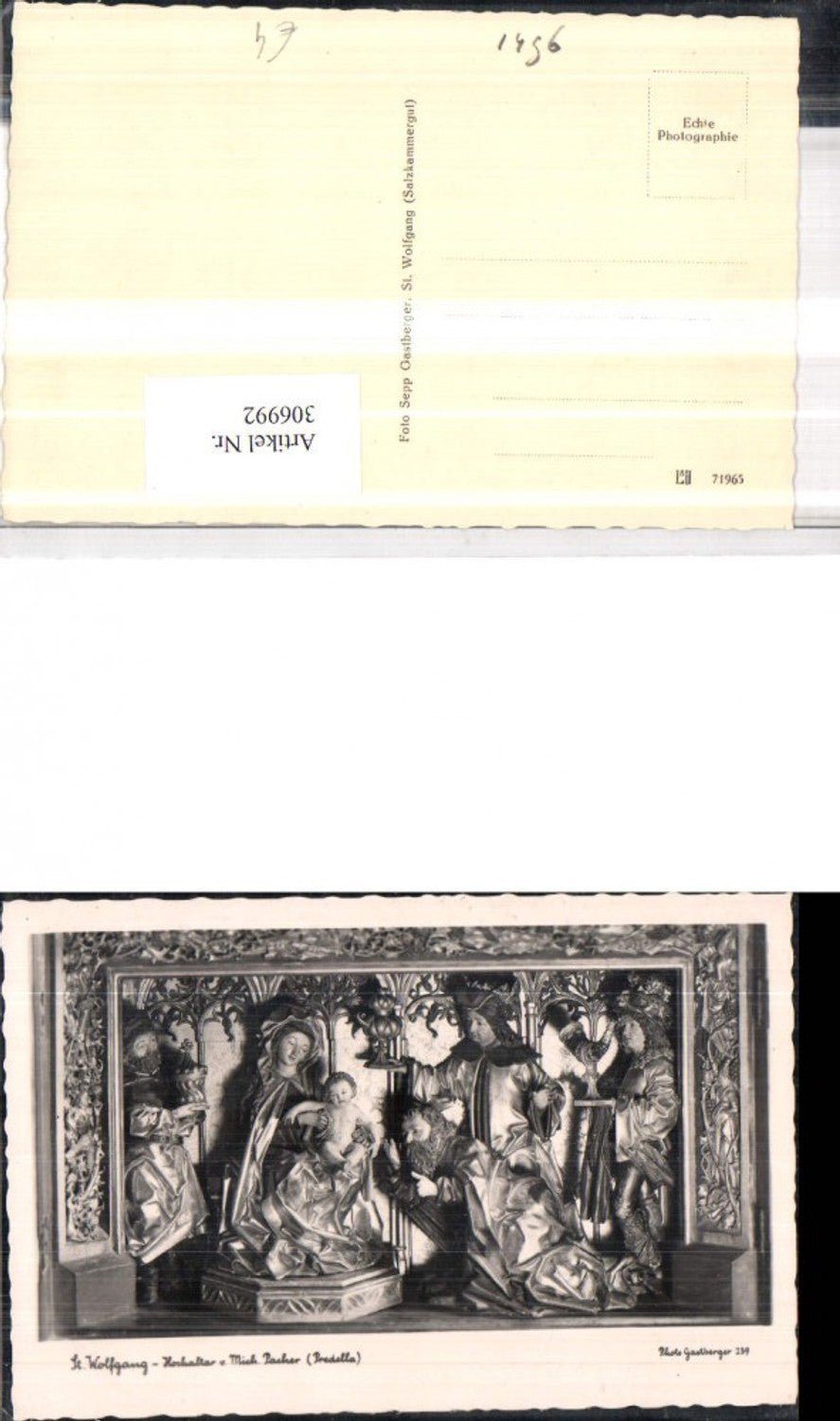 306992,St. Wolfgang Kirche Hochaltar Predella von Pacher Detailansicht