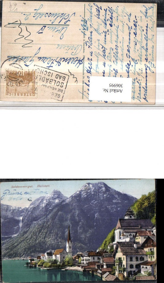 306995,Hallstatt Teilansicht Kirche Bergkulisse pub F. E. Brandt 285