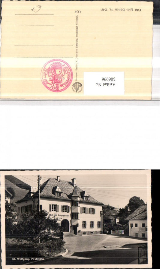 306996,St. Wolfgang Postplatz Post- und Telegraphenamt Gebäude Erker
