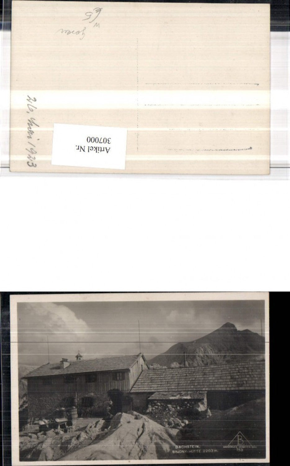 307000,Dachstein Simony-Hütte Berghütte b. Hallstatt