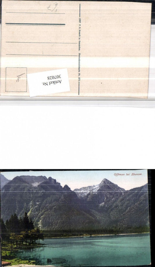 307028,Offensee See b. Ebensee Bergkulisse pub F. E. Brandt 371