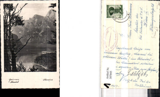 307045,Grünau im Almtal Almsee See Bergkulisse
