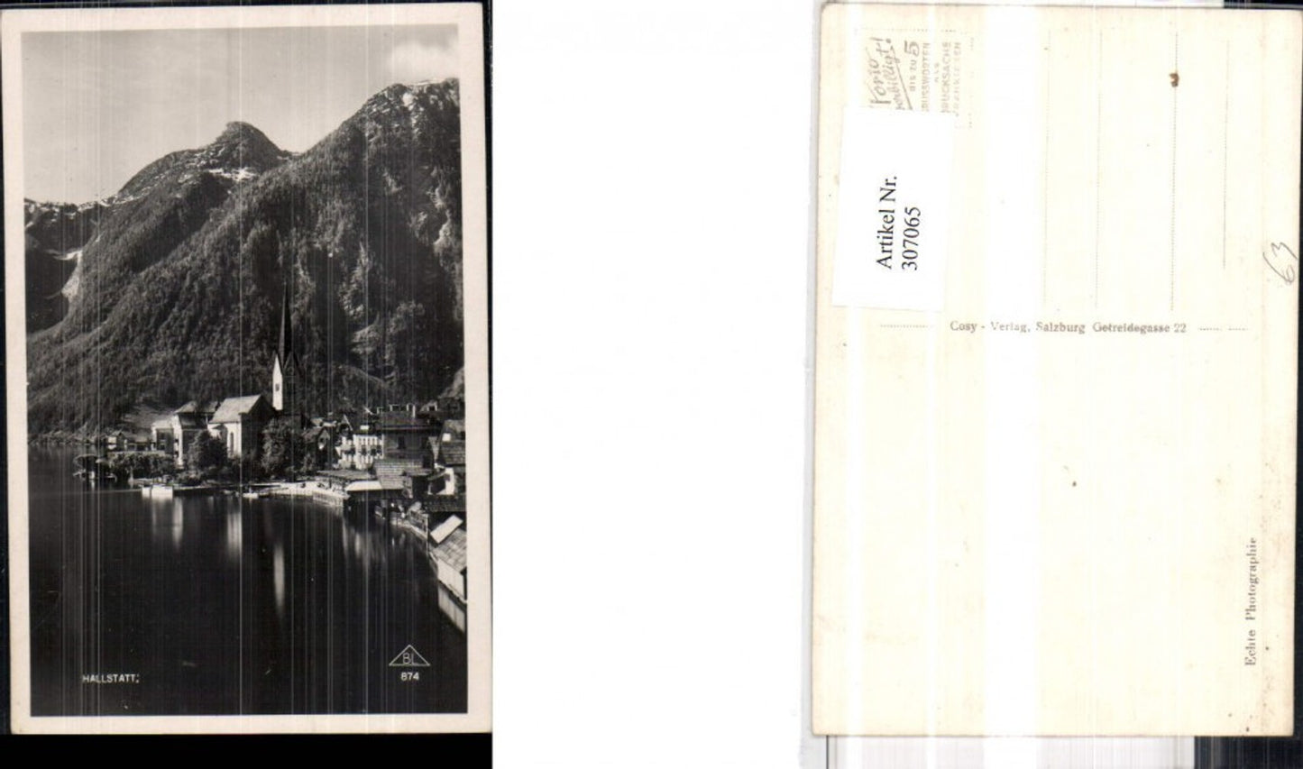 307065,Hallstatt Teilansicht Kirche Bergkulisse