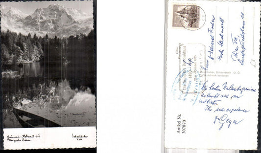 307070,Grünau Hetzau Der große Ödsee See Bergkulisse