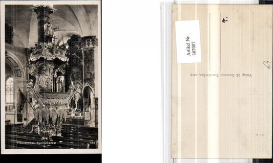 307087,Traunkirchen Kirche Innenansicht Fischerkanzel