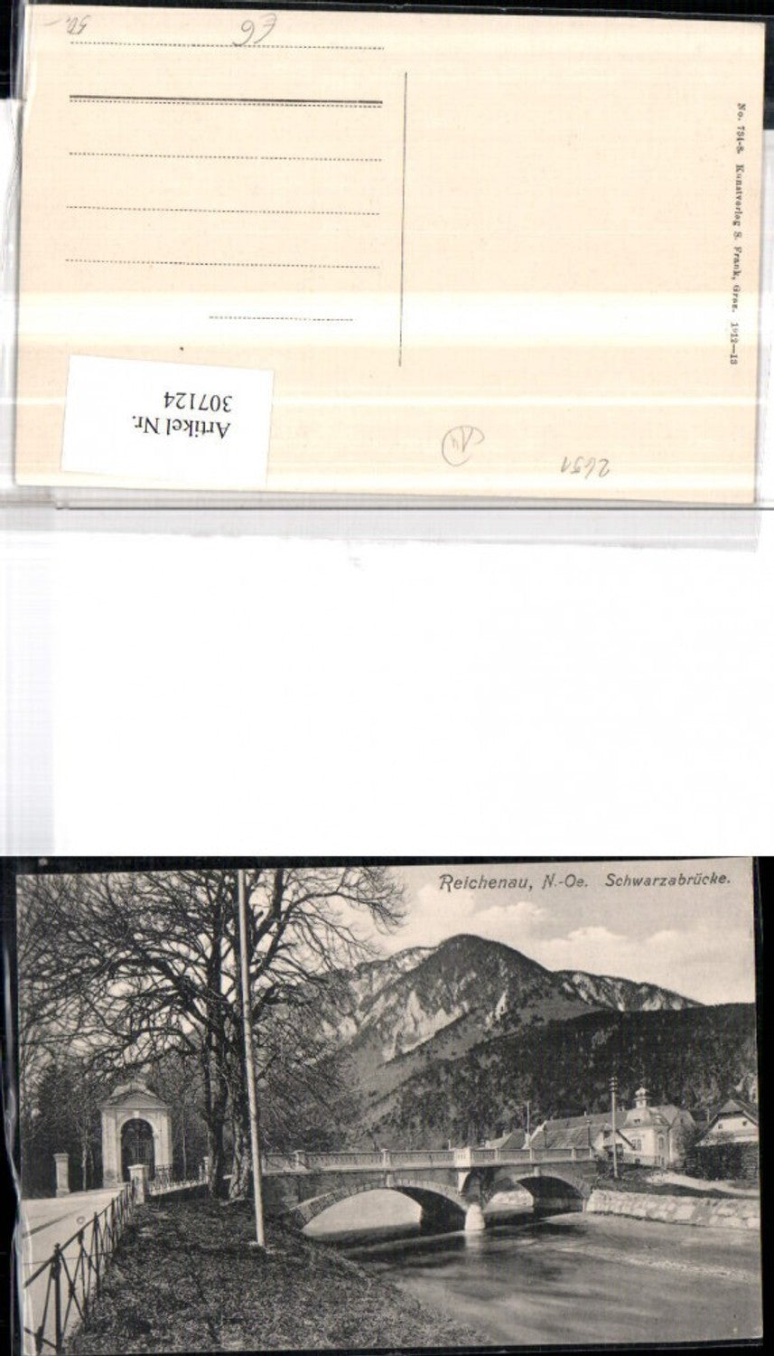 307124,Reichenau an d. Rax Schwarzabrücke Brücke Kapelle Bergkulisse