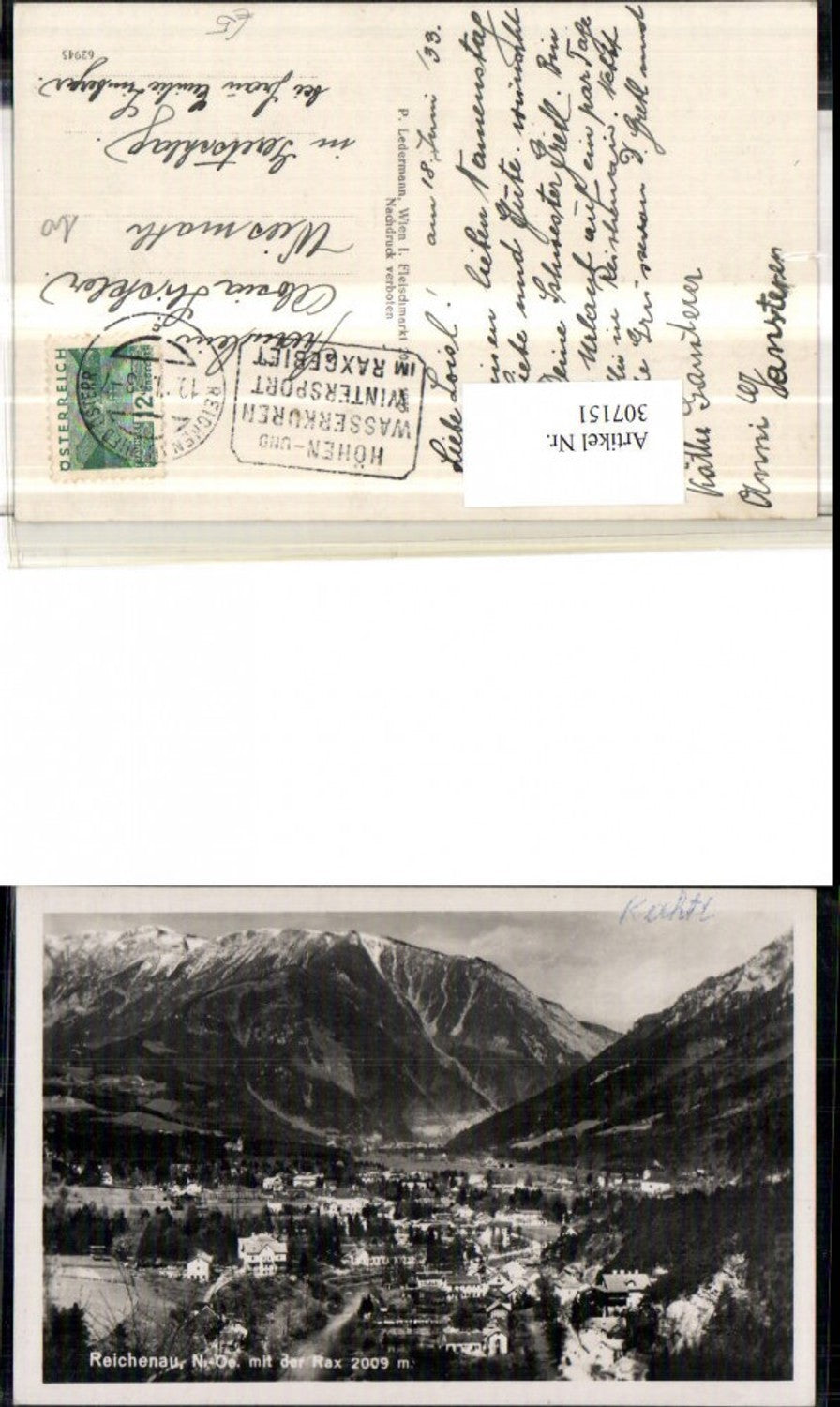 307151, Reichenau Total view with Rax mountain scenery