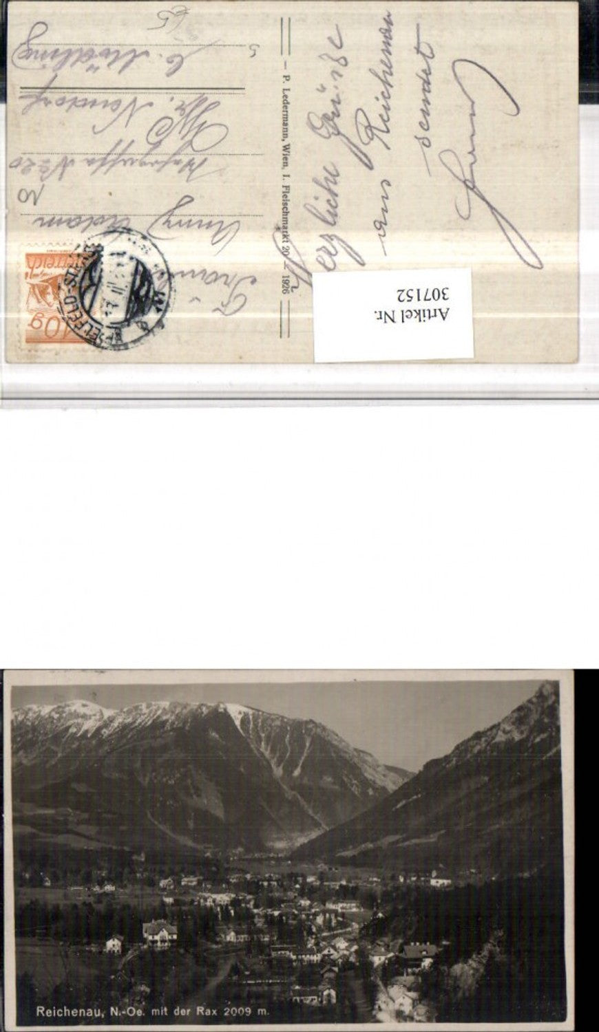 307152, Reichenau Total view with Rax mountain scenery
