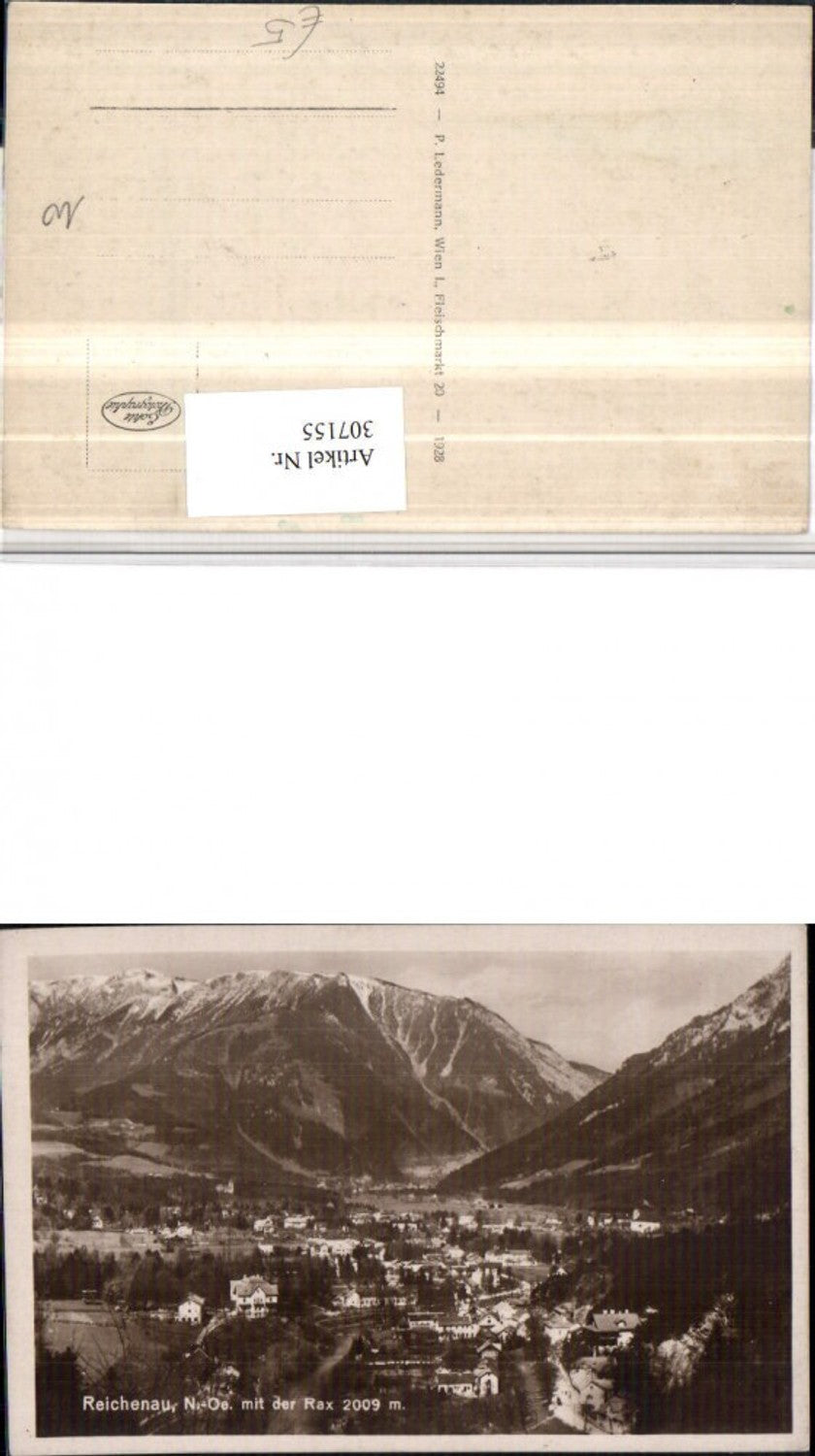 307155, Reichenau Total view with Rax mountain scenery
