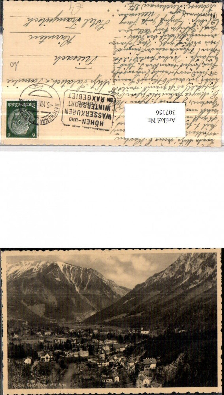 307156, Reichenau Total view with Rax mountain scenery